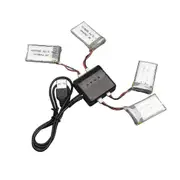 4pcs 3.7v 500mah Rechargeable Lipo Battery With Charger For Syma X5c / X5sc Rc Quadcopter
