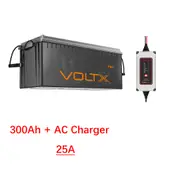 VoltX 300Ah 12V Lithium Battery + 25A AC Charger