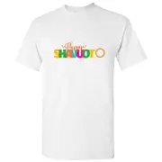 Jewish Happy Shavuot Festival Colourful Text White Men T Shirt Tee Top