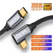 90 right angle Type C USB C to USB C Cable 100W PD Fast Charging Cord iPhone 15