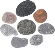 FELTECHELECTR DIY Polishing Pebbles 8pcs Hand-Painted Rocks Children's Drawing Painted Stones