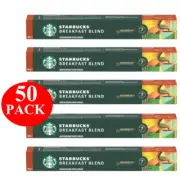 Starbucks By Nespresso Breakfast Blend Coffee Pods Capsules 50 Pack