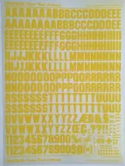 Chartpak Velvet Touch Lettering ITC MACHINE 60pt/M15560C Yellow Rub On Letter