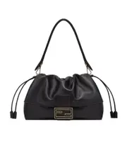 Fendi Mamma Baguette Drawstring Shoulder Bag One size black