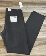 Brax WOO.LOOK Cooper Chino Pants Mens 34x34 Gray Flat Front Tapered