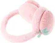 [SUPVOX] Strawberry Ear Muffs Snoring Clear Strawberry Ear Wool Headbands for Women Fuzzy Hearing Noise Cancelling Headphones for Warm Keeping Ear Muff Pink Plush