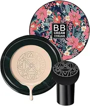 Mushroom Design Air Cushion, Mushroom Air Cushion Moisturizing BB Cream, with Mushroom Makeup Sponges for Friends Family Women Girls