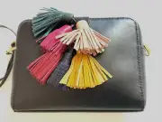 Rebecca Minkoff Sofia Leather Tassel Crossbody Shoulder Bag Zip Top Purse $245