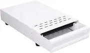 Drawing Coffee Box Drawer: Durable Stainless Steel Design, Easy to use for Home and The use of The Cafeteria, Space of Space Savings with feet Without Sliding and Rubber Lever and (White)