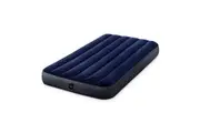 Intex Dura-Beam Series Classic Downy Twin Airbed Inflatable Mattress Blue Grey