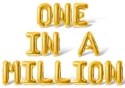 ONE IN A MILLION Letter Balloon Banner - 1st Birthday Party Decorations
