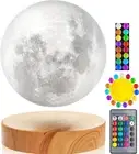 Vgazer Levitating Moon Lamp with Wood Base and 3D Printing Technology Floatin...