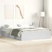 vidaXL Bed Frame without Mattress White 150x200 cm