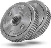 [VIBRATITE] Pack of 2 M14 Quick Release Nuts, Clamping nut for All Angle Grinders from AEG, Black & Decker, Dewalt, Flex, Hitachi, Metabo, Makita etc., Silver