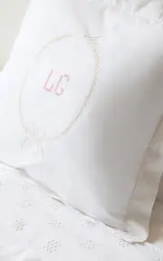 [Laila Gohar x VIS-A-VIS Paris] King Pillow Cases "Religieuse Medaillion With Monogram"