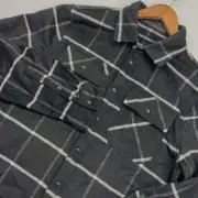 New Karl Lagerfeld Jacket Mens L Button Up Plaid Wool Blend Shacket Pearl Snap