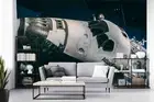 3D Outer Space Satellite Self-adhesive Removeable Wallpaper Wall Mural 329