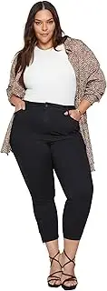 [Autograph] Plus Size - Womens Jeans - Black Ankle Length - Denim - Cotton Pants - Elastane - Casual Fashion Clothes - Office Wear - Work Trousers - 2021640-001