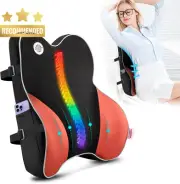Lumbar Support Pillow, Memory Foam, for Office/Car, Breathable, Black