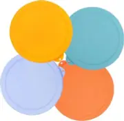 4 Cup Round Silicone Replacement Lids for Pyrex 7201-PC Glass Bowls, 4 Pack