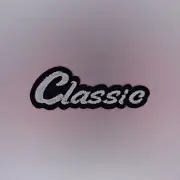 Classic Word Patch — Iron On Badge Embroidered Motif — Silver Retro