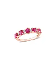 Rina Limor Silver 1.62 ct. tw. Gemstone Half-Eternity Ring