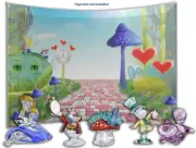 Swarovski Alice in wonderland Crystal Display