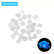 200pcs Glow in the Dark Stones Glow Stones Diamond-Shaped Fluorescent Stone C7U1