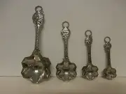 New La Cucina 4Pc Measuring Spoon Set Silver-Tone Honey Bee Beehive Tablespoon
