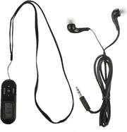 SWOOMEY Mini Digital Display Radio Fm Receiver No Battery Required Lanyard Earphones