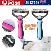 Pet Grooming Comb Cat Dog Hair Brush Undercoat Rake Dematting De-Shedder Trimmer