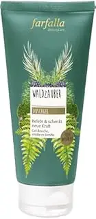 farfalla Waldzauber Shower Gel 200 ml - Skin-Friendly Shower Gel - Relaxation with Essential Oils - Vegan - NaTrue Certified - 100% Certified Natural Cosmetics