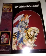 STITCH WORLD "SIR GALAHAD & HIS ANGEL" COUNTED CROSS STITCH PATTERN LEAFLET