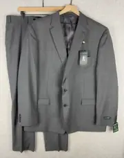 Ralph Lauren Suit Mens 52L Gray Wool Pants 40x30 Ultraflex Lattimore NEW