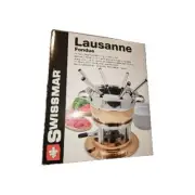 NEW! Swissmar Lausanne 11 Pc. Fondue Set Copper Plated Stainless Ceramic F66415