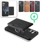 For Samsung Galaxy A56 A36 A16 A14-A55 Magnetic PU Leather Wallet Kickstand Case