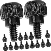 100pcs Chassis Screws Computer Accessories Self Tapping Bolts Computer Case Fan Screws Thumbscrew Replacement Knurled Thumb Nuts Black Q215a Carbon Steel