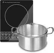 SOGA Electric Smart Induction Cooktop and 30cm Stainless Steel Induction Casserole Cookware