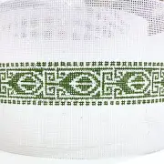 Hand painted needlepoint canvas Resting Buds belt 18 ct arts 'n crafts design