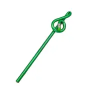 SKY Treble Clef Shaped Pencil with Eraser Green Color Great Gift Educational Toy