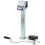 1 Piece Heavy Duty Jack Stand 60-104cm Height Adjustable Leg Support 3.6 T Stabilizer with Drive Nut 19mm for Caravan Canopy Trailer