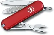 Victorinox Swiss Army Pocket Knife Classic SD with 7 Functions, Red, Blister ...