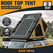 San Hima Kalbarri Lite Rooftop Tent Hardshell With Ladder&Rack+200W Solar Panel