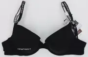 NWT Calvin Klein QF7220 "1996" Push Up, T-Shirt, Convertible, Cotton Bra, Black