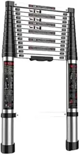 Telescoping Ladder Extension Ladders Step Ladders Mini Aluminum Telescoping Ladder, Home Telescopic Ladder Multi-Purpose with One-Button Retraction System Straight Ladder