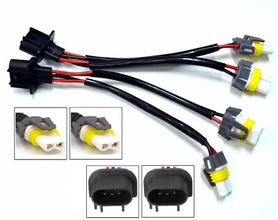 Conversion Wire 9008 H13 TO 9005 9006 Two Harness Head Light Bulb Halogen Socket (for: Mazda)