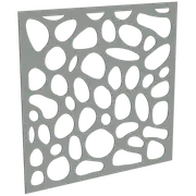 ProtectorAl 300-1200w x 300-1200h Palladium Silver Riverstone Unframed Solid Aluminium Decorative Panel