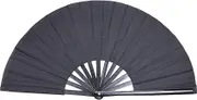 Folding Fan Performance Fan Nylon-Cloth Fan 13 inch Black Bamboo
