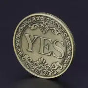 YES NO Flip Coin Decision Maker Choice Toss Tossing Coin Head or Tail