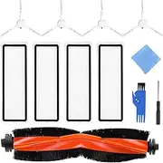 EATBALE Replacement Parts for Dreame D10 Plus/D10s Plus/L10 Plus/Z10 Pro Robot Vacuum Cleaner Roller Main Brush 4 Edge Side Brushes 4 HEPA Air Filters Universal Accessory Set Compatible with Robot